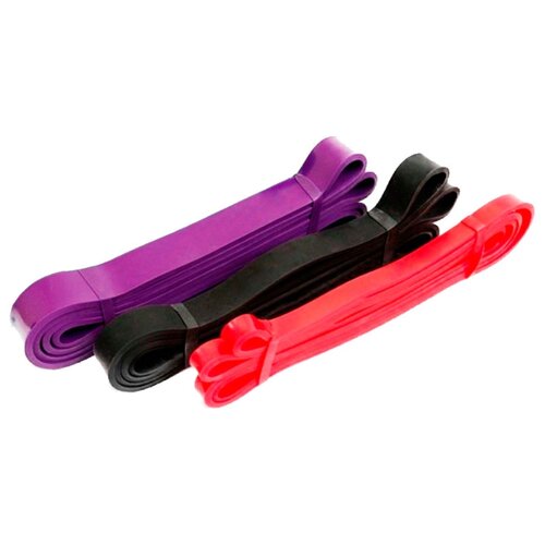 фото Эспандер лента 3 шт. bradex sf 0299 фитнес резинки 208 см красный/черный/фиолетовый
