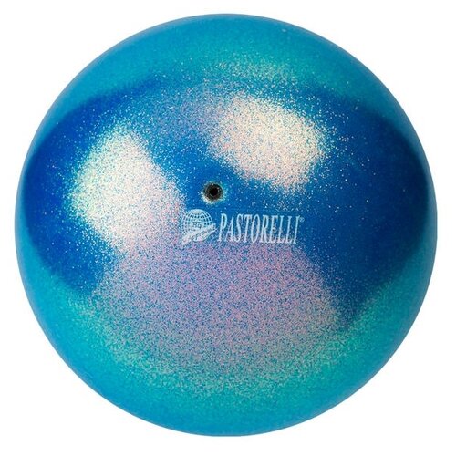 фото Мяч для художественной гимнастики pastorelli new generation glitter high vision, 18 см, синий океан
