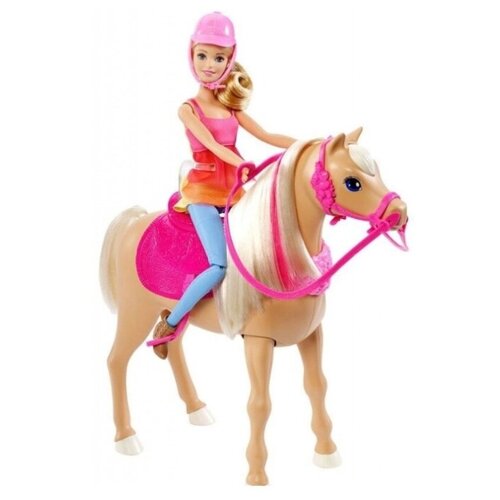 фото Barbie игровой набор с куклой танцующая лошадка