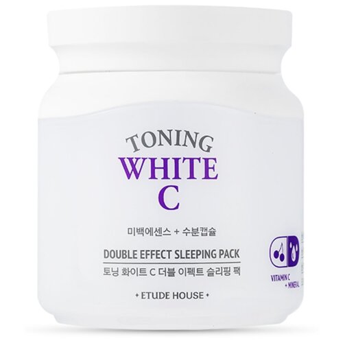 фото Etude House Ночная осветляющая маска для лица с витамином С Toning White C Double Effect Sleeping Pack, 100 мл