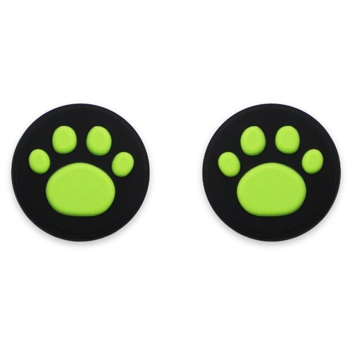фото Резиновые накладки на кнопки для nintendo switch с лапками зелёными anylife