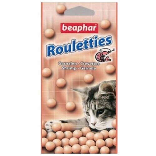 фото Лакомство для кошек "rouletties+shrimp", шарики, 80 штук beaphar