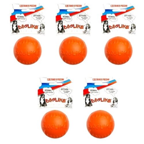фото Набор мяч малый doglike (2-ой сорт) 5 шт оранжевый (диаметр 6 см)