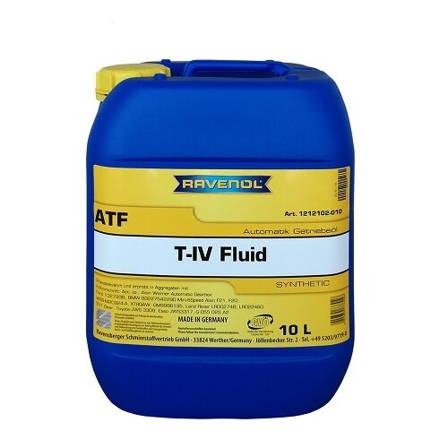 фото Трансмиссионное масло ravenol atf t-iv fluid 10 л