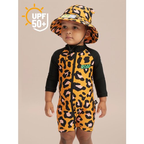 фото 50654, детский купальник слитный happy baby с защитой от солнца, upf 50+, солнцезащитный, леопардовый, рост 80-86