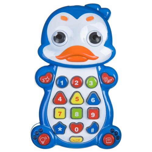 фото Развивающая игрушка bondibon умный телефон пингвин вв4548 синий