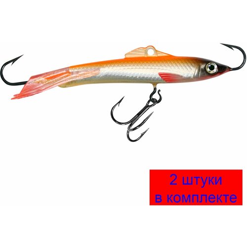 фото Балансир для рыбалки aqua шпрот-7 76mm цвет 102 (оранжевая спинка), 2 штуки