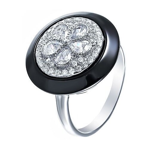 фото Кольца джей ви серебряное кольцо с керамикой, фианитом