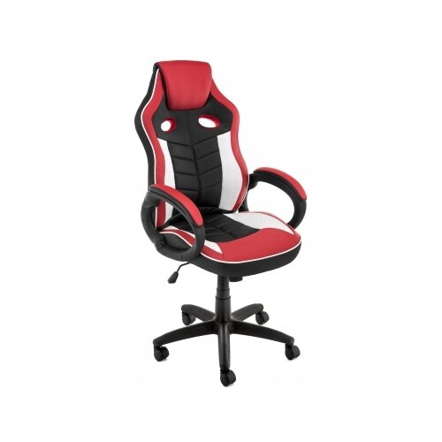 фото Компьютерное кресло woodville anis игровое, обивка: искусственная кожа, цвет: черный/красный/белый