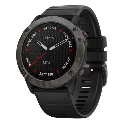 фото Умные часы garmin fenix 6x sapphire dlc, серый/черный