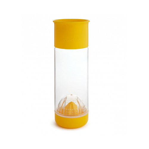 фото Бутылка munchkin 360, для фруктовой воды, с инфузером, 591 мл, желтый