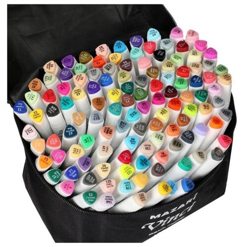 фото Набор двухсторонних маркеров для скетчинга vinci, 120 цветов, трёхгранный корпус нет бренда