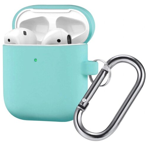 фото Чехол для apple airpods 1/2 силиконовый innozone hang case - бирюзовый (ap2-20c-mk-20)