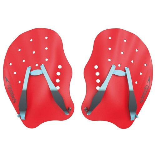 фото Speedo лопатки для плавания speedo tech paddle m, красный/голубой/серый