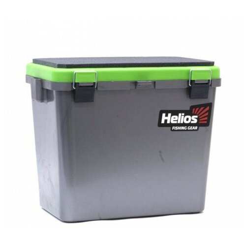 фото Ящик зимний helios односекционный, цвет серый/салатовый