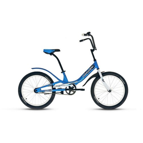 фото Подростковый городской велосипед forward scorpions 20 1.0 (2020) синий/белый 10.5" (требует финальной сборки)