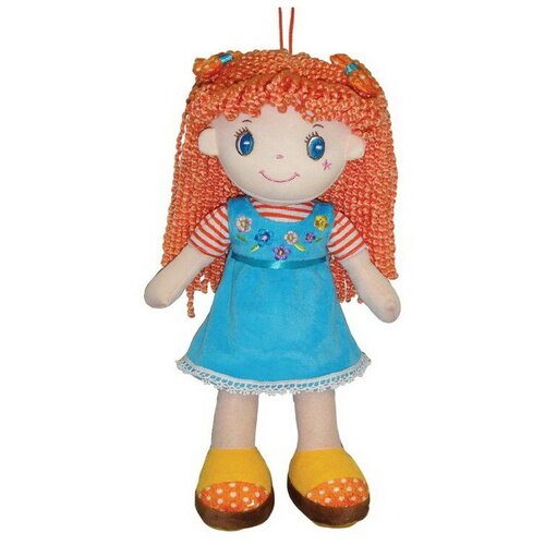 фото Мягкая игрушка abtoys кукла рыжая в голубом платье 20 см