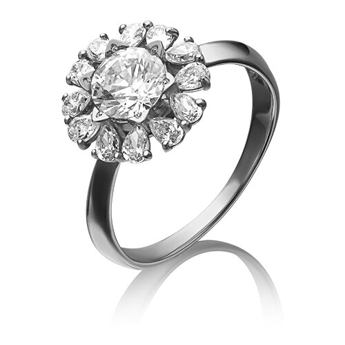 фото Платина кольцо из белого золота с swarovski zirconia 01-3679-00-501-1120-38