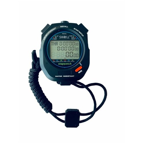 фото Секундомер swell stopwatch, цвет - черный;материал - пластик