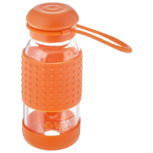 фото Бутылка для воды vani vf130 0.36 стекло, силикон оранжевый
