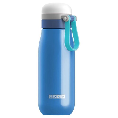фото Бутылка для воды zoku zk203 0.5 металл, пластик blue