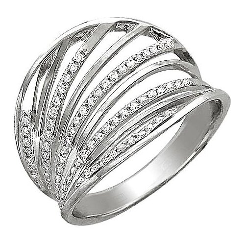 фото Эстет кольцо с 74 фианитами из серебра 01к156900, размер 17.5