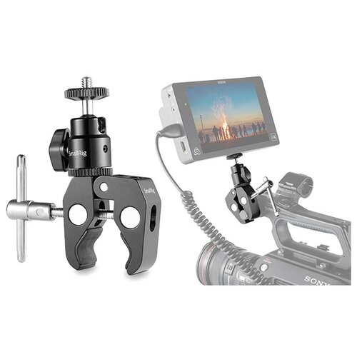 фото Держатель аксессуаров smallrig clamp mount with 1/4 ball head (1124) coollcd