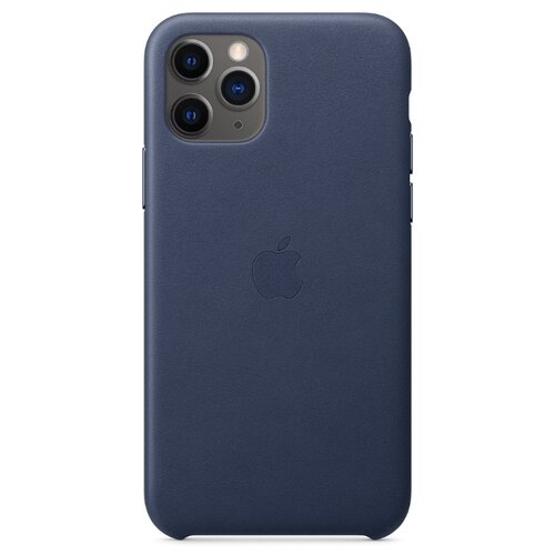 фото Чехол-накладка apple кожаный для iphone 11 pro темно-синий