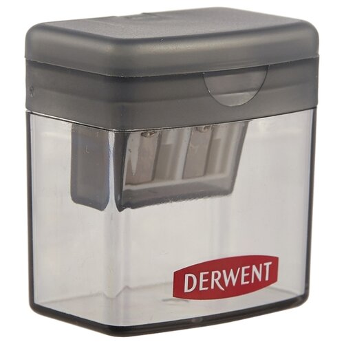 фото Derwent точилка двойная с контейнером 2301930 серый