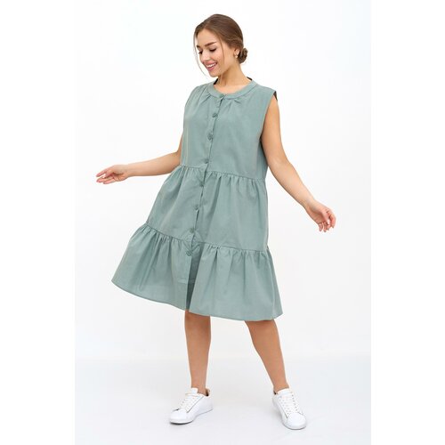 фото Платье lika dress, размер 50, зеленый