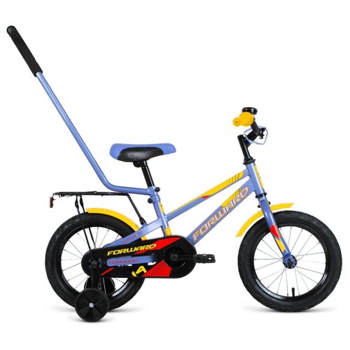 фото Детский велосипед forward meteor 14 (2020) серый/желтый (требует финальной сборки)
