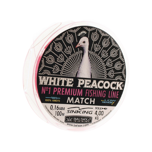 фото Монофильная леска balsax white peacock match bloodwarm 0.16 мм 100 м 4 кг
