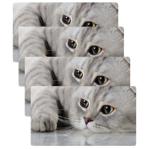 фото Набор термосалфеток 3d "серый кот" (4 штуки) arte nuevo