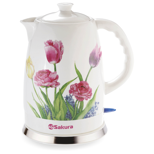 фото Чайник электр sa-2028t (2,0) керам тюльпаны sakura