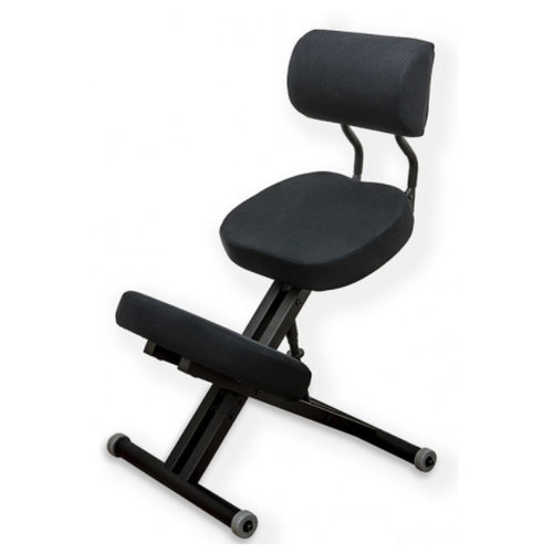 фото Smartstool km01bм black металлический коленный стул (со спинкой) чёрный