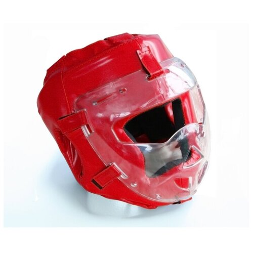 фото Шлем-маска для рукопашного боя леко красная про разм.s