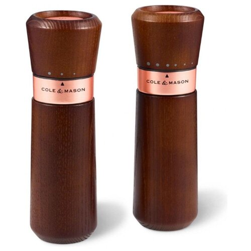 фото Набор мельниц для перца и соли lyndhurst chestnut & rose gold 185мм 2 шт. cole & mason