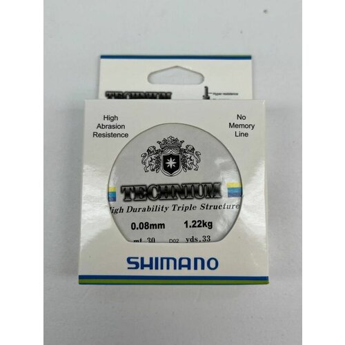 фото Леска shimano technium 0.08 мм. 1.22 кг. 30 м. зимняя