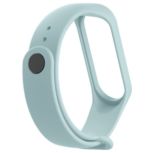 фото Силиконовый ремешок для xiaomi mi band 5 и mi band 6 (sport) / спортивный ремешок на фитнес трекер сяоми ми бенд 5 и ми банд 6 (спорт) светло-голубой pastila