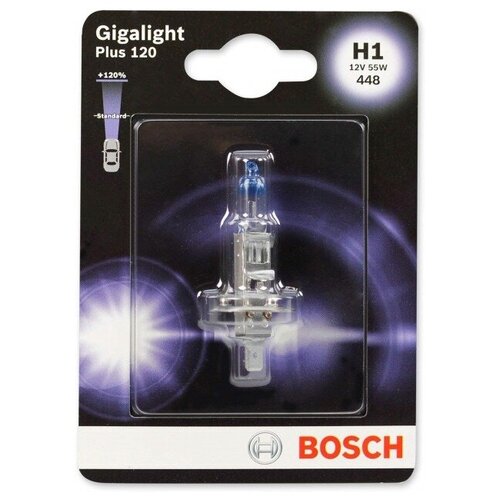 фото Лампа автомобильная bosch h1 gigalight + 120%, 1987301108