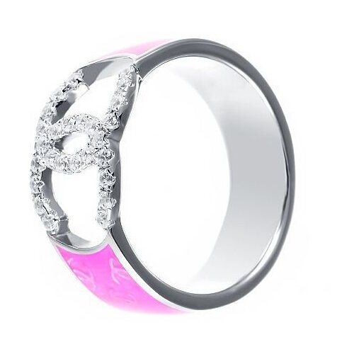 фото Кольца джей ви серебряное кольцо с фианитом, эмалью