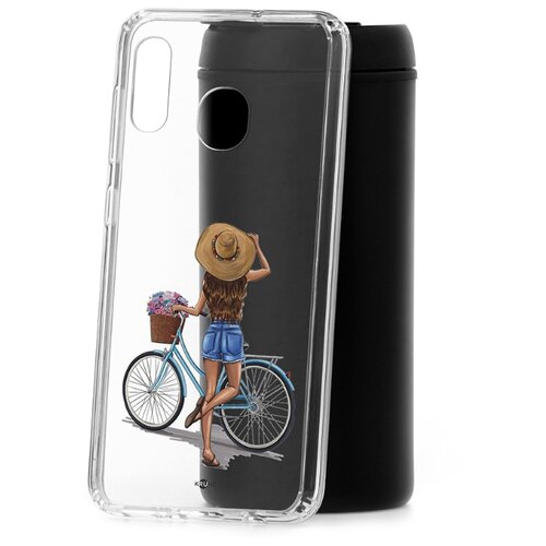 фото Чехол на samsung galaxy a20 2019 kruche print велосипедная прогулка