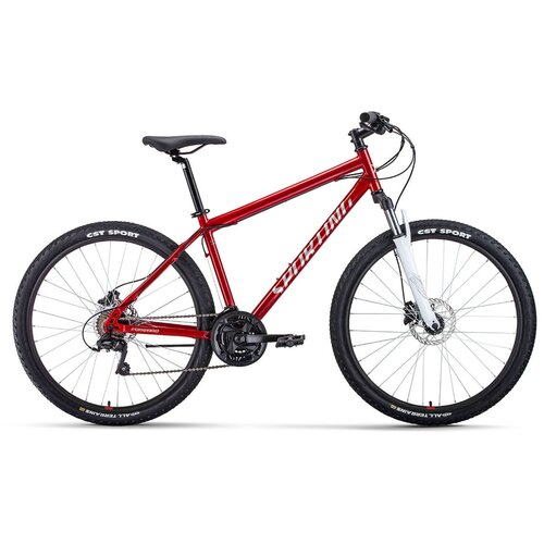 фото Горный велосипед forward sporting 27,5 3.2 hd (2022) 17" красно-серебристый (161-178 см)