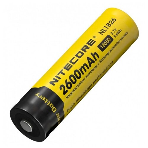 фото Аккумулятор li-ion 2600 ма·ч nitecore nl1826/nl186 1 шт блистер