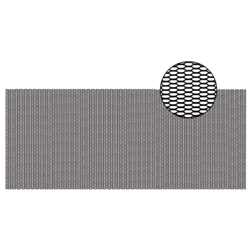 фото Облицовка радиатора (сетка декоративная) алюминий, 100 х 40 см, черная, ячейки 20мм х 5мм 'сота' kraft