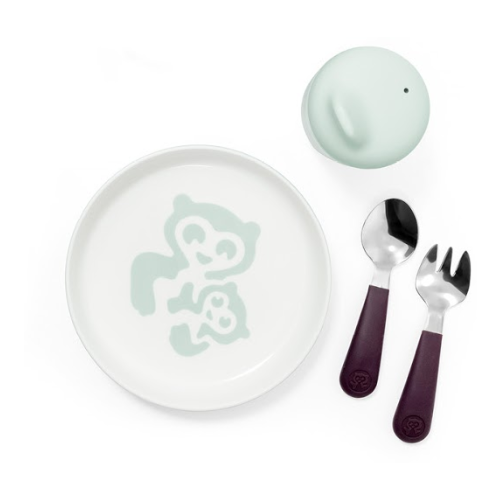 фото Stokke munch набор детской посуды essentials (cup, plate, fork & spoon)