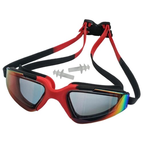 фото C33452-5 очки для плавания взрослые с берушами (красно-черные) magnum