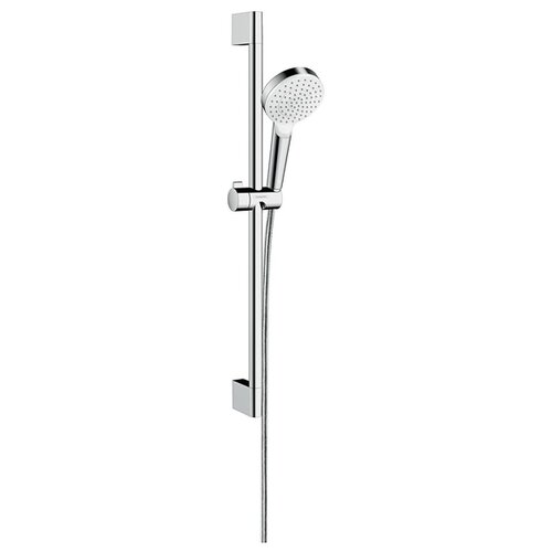 фото Hansgrohe душевой набор hansgrohe crometta 1jet green 65 см, белый/хром 26554400