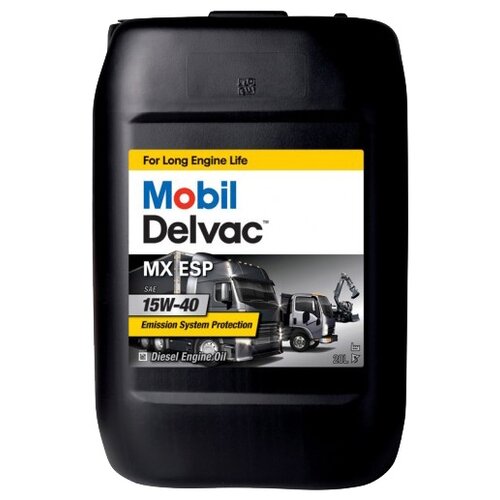 фото Минеральное моторное масло mobil delvac mx esp 15w-40, 20 л