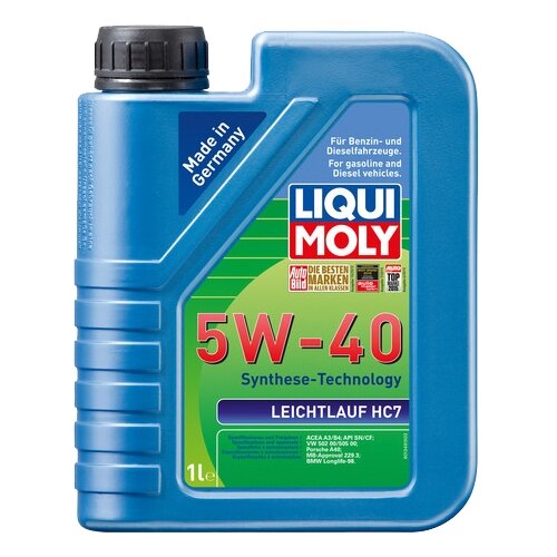 фото Полусинтетическое моторное масло liqui moly leichtlauf hc 7 5w-40, 1 л